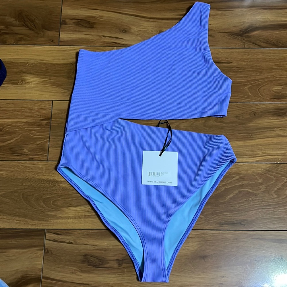 Beach riot one piece swim suit one shoulder Celine